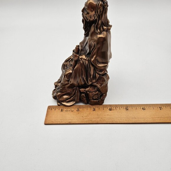 Vintage 1977 Giovanni Schoeman Cold Cast Bronze Sculpture Lao Tzu - Picture 10 of 11